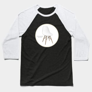 Mid-Century Modern White Chair Baseball T-Shirt